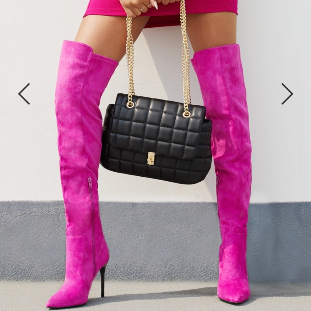 COPY - Pink knee boots